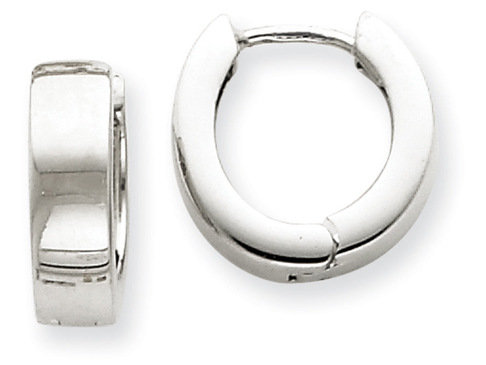 FJC Finejewelers 14k White Gold Hinged Hoop Earrings