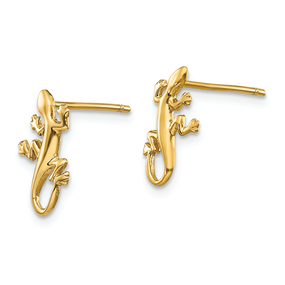 FJC Finejewelers 14k Yellow Gold Polished Gecko Post Earrings