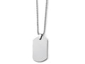 Chisel Tungsten Polished Dog Tag Necklace - 22 inches