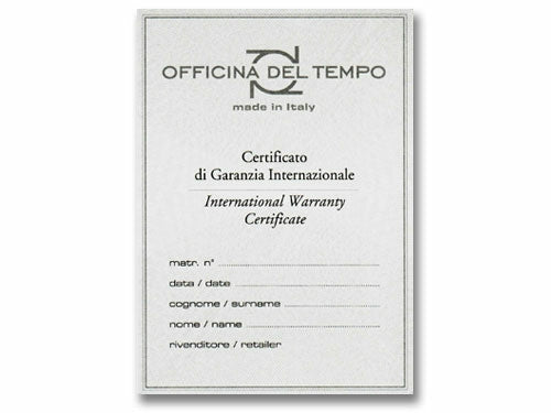 Officina Del Tempo Racing 44mm Chronograph Leather Band Black PVD (OT1051/1240GOG) Made in Italy