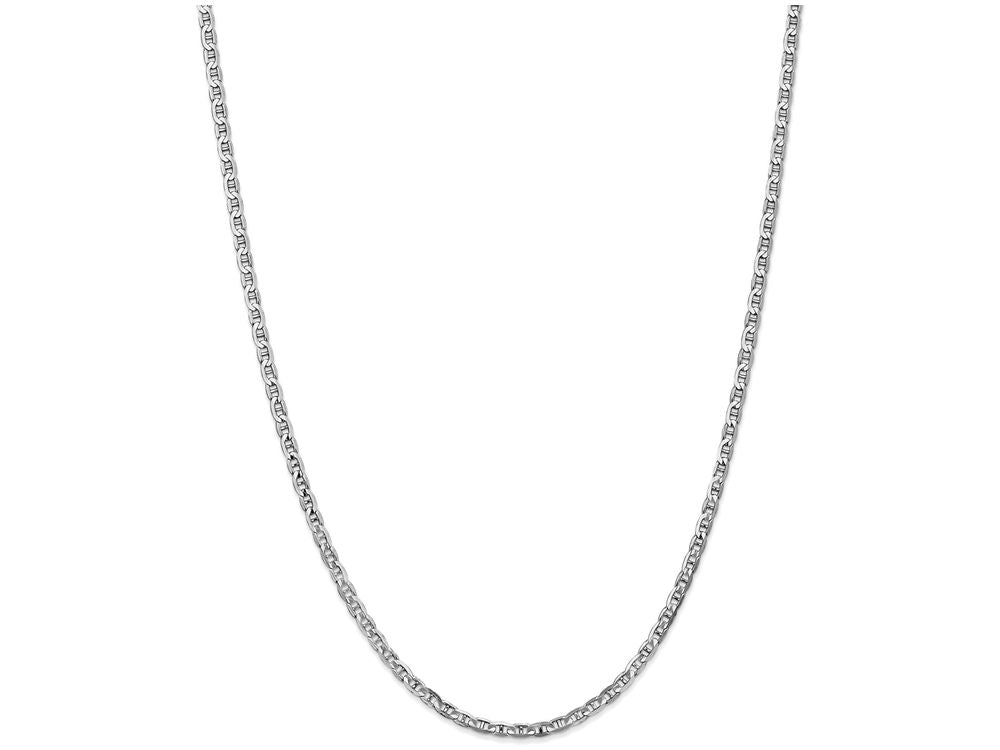 FJC Finejewelers 20 Inch 14k White Gold 3mm Concave Anchor Chain Necklace