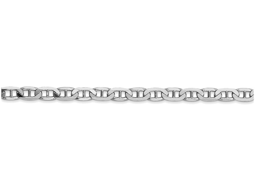 FJC Finejewelers 7 Inch 14k White Gold 3.75mm Concave Anchor Chain Bracelet