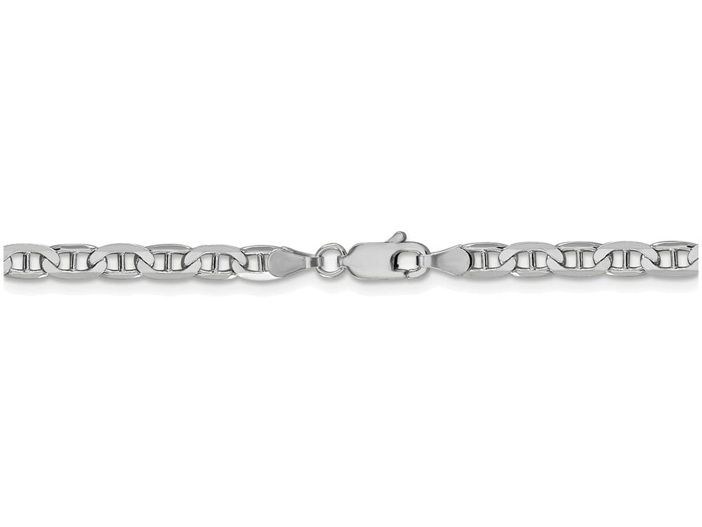 FJC Finejewelers 7 Inch 14k White Gold 3.75mm Concave Anchor Chain Bracelet