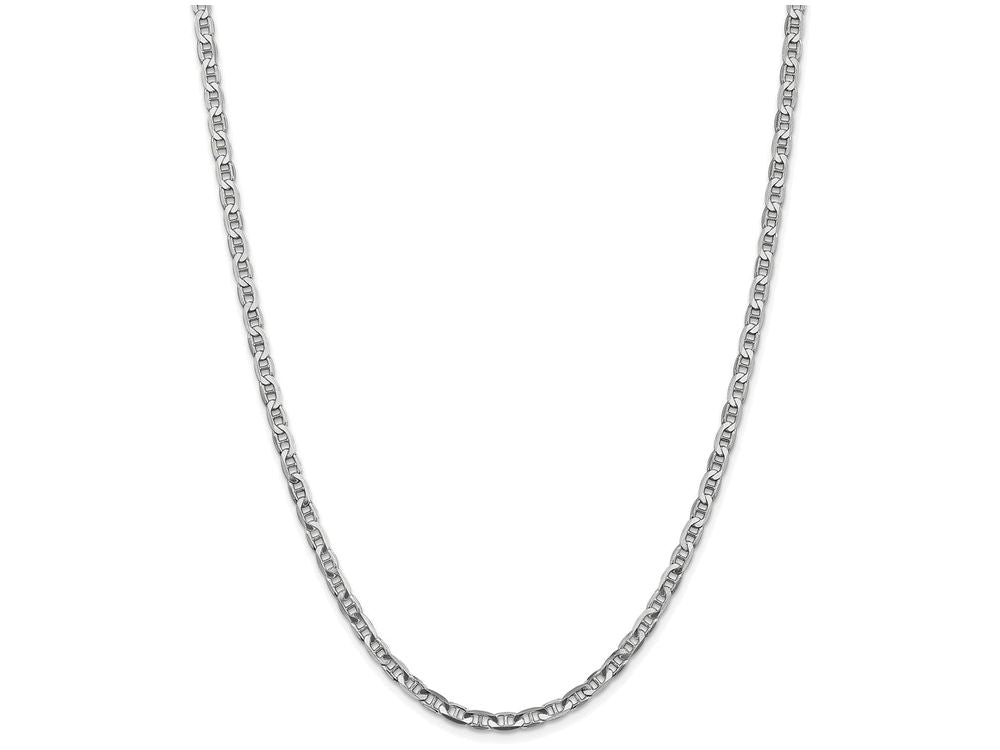 FJC Finejewelers 7 Inch 14k White Gold 3.75mm Concave Anchor Chain Bracelet