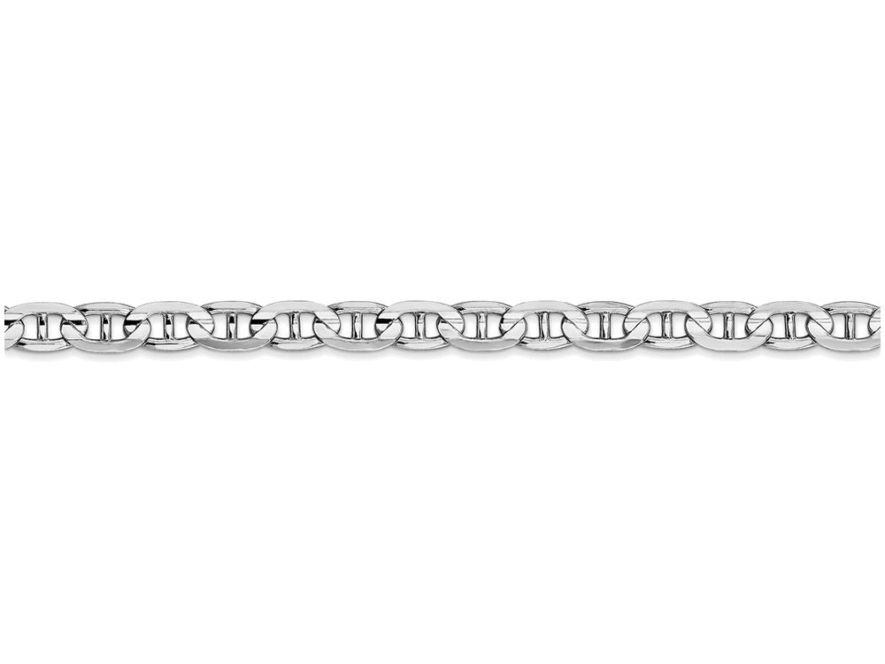 FJC Finejewelers 7 Inch 14k White Gold 4.4mm Concave Anchor Chain Bracelet