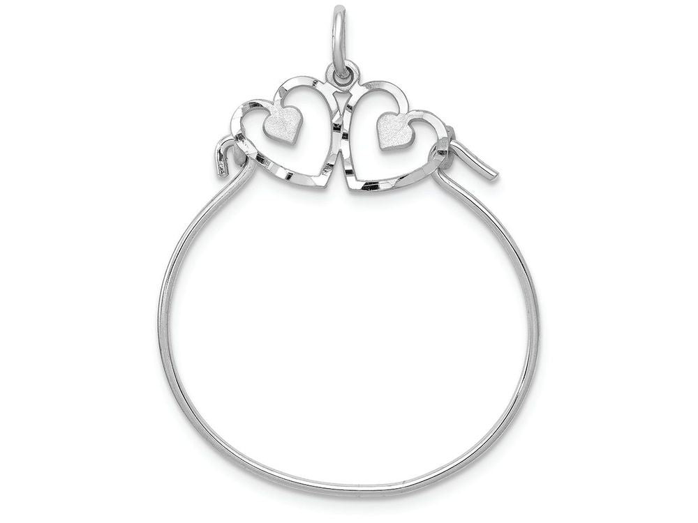 FJC Finejewelers 14k White Gold Heart Charm Holder