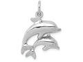 FJC Finejewelers 14k White Gold Dolphin Charm 17 x 22mm