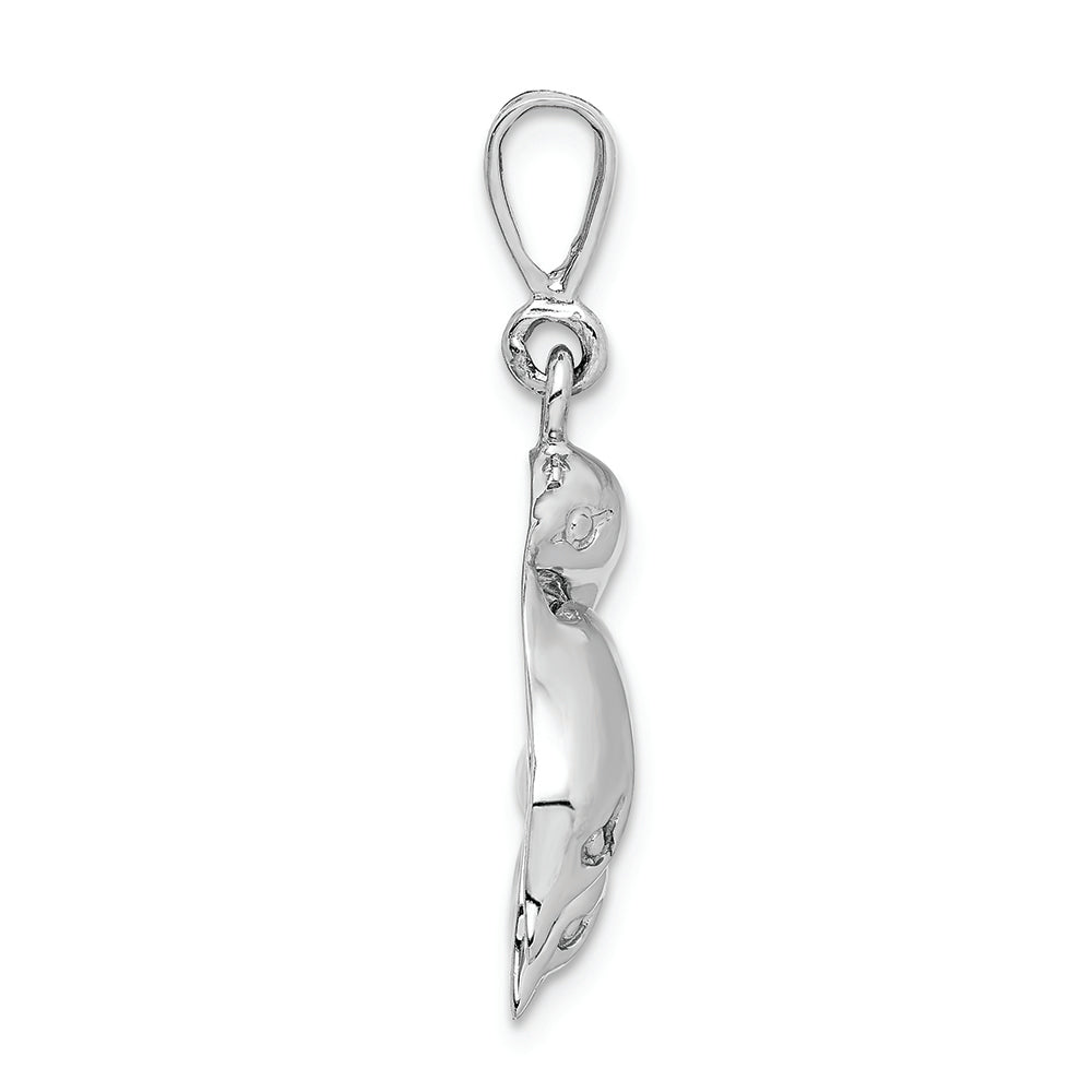 FJC Finejewelers 14k White Gold Dolphin Charm