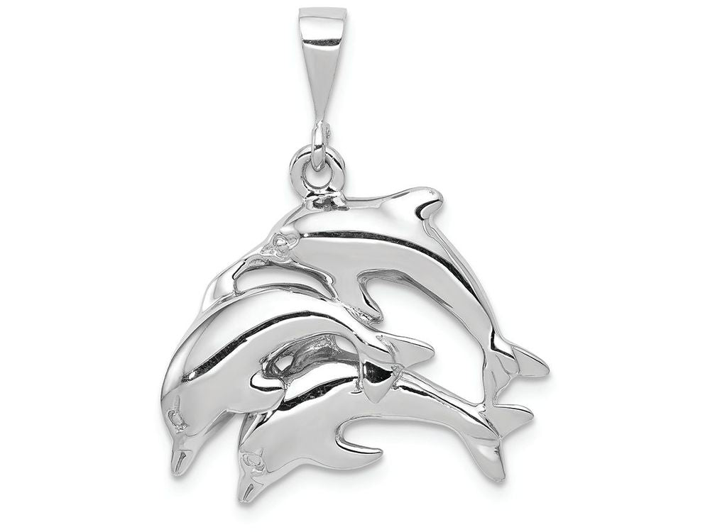 FJC Finejewelers 14k White Gold Dolphin Charm