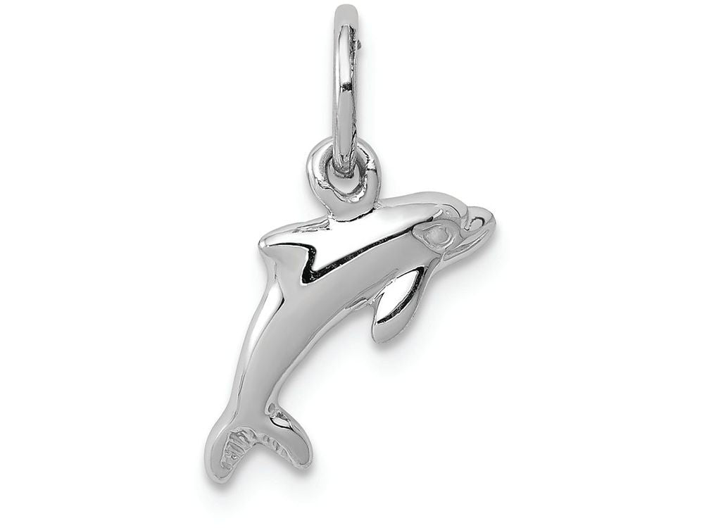 FJC Finejewelers 14k White Gold Dolphin Charm