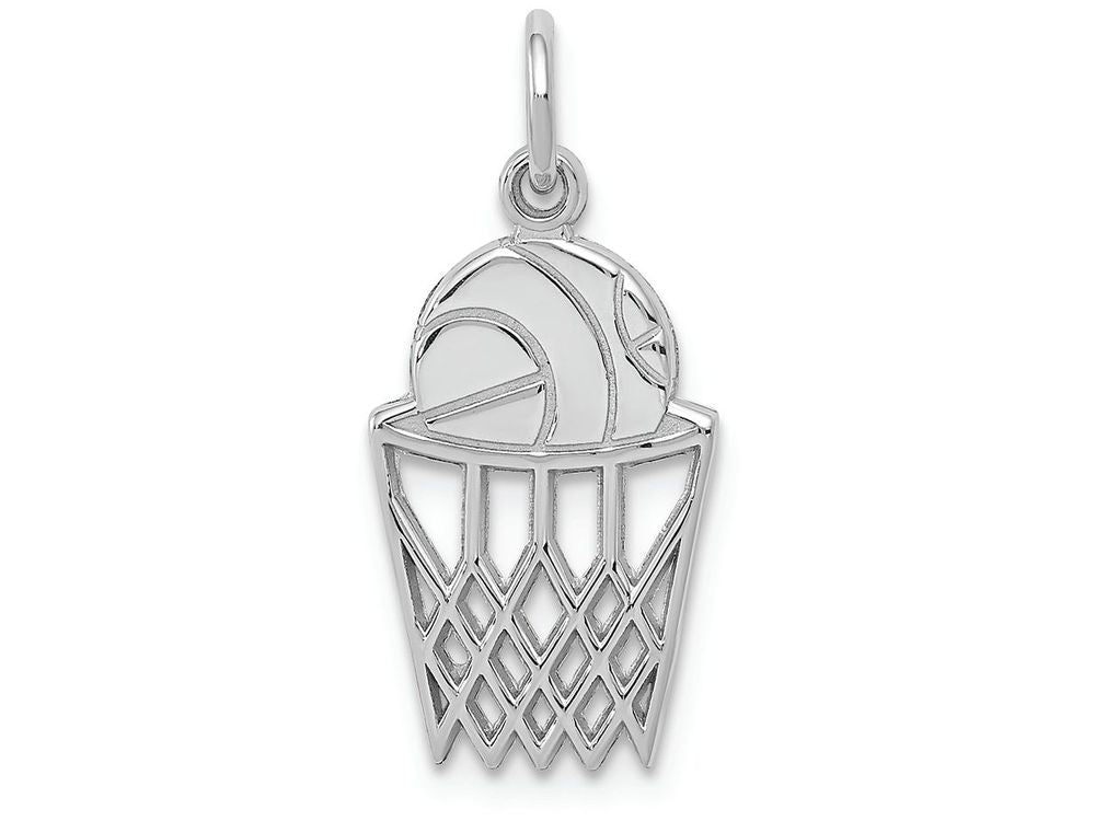 FJC Finejewelers 14k White Gold Basketball Charm