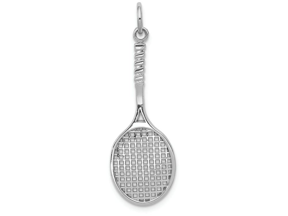 FJC Finejewelers 14k White Gold Tennis Racquet Charm
