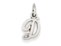 FJC Finejewelers 14 kt White Gold Casted Initial D Charm