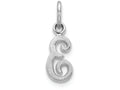 FJC Finejewelers 14k White Gold Casted Initial E Charm