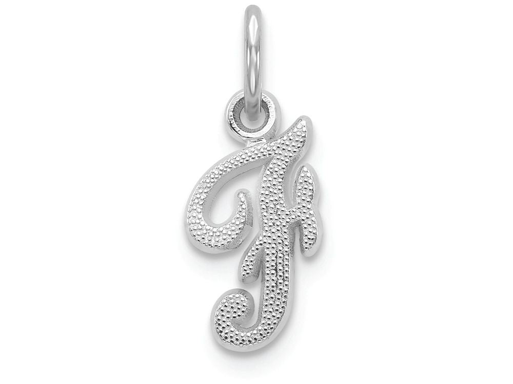 FJC Finejewelers 14k White Gold Casted Initial F Charm