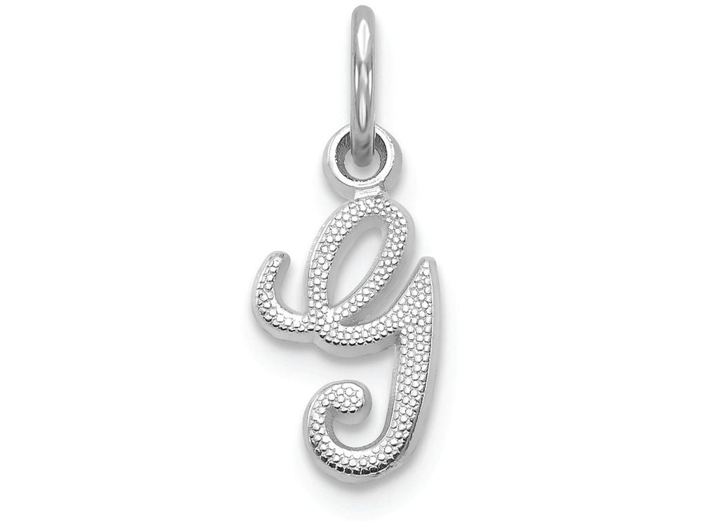 FJC Finejewelers 14k White Gold Casted Initial G Charm