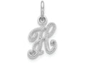FJC Finejewelers 14k White Gold Casted Initial H Charm