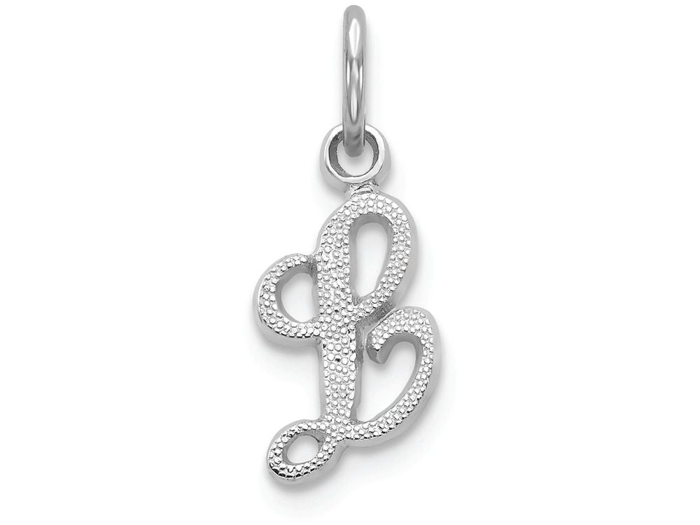 FJC Finejewelers 14k White Gold Casted Initial L Charm