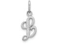 FJC Finejewelers 14k White Gold Casted Initial L Charm