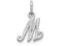 FJC Finejewelers 14k White Gold Casted Initial M Charm
