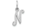 FJC Finejewelers 14k White Gold Casted Initial N Charm
