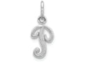FJC Finejewelers 14k White Gold Casted Initial P Charm