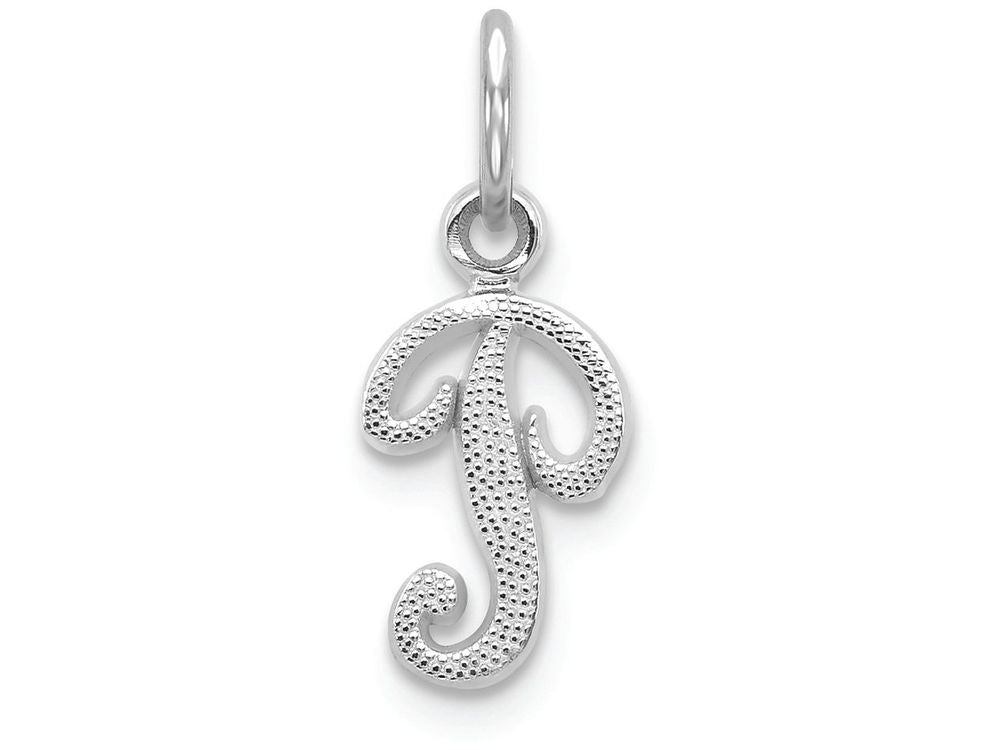 FJC Finejewelers 14k White Gold Casted Initial P Charm