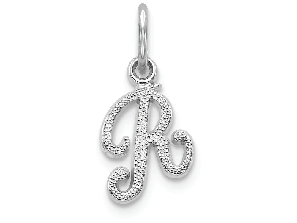 FJC Finejewelers 14k White Gold Casted Initial R Charm