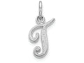 FJC Finejewelers 14k White Gold Casted Initial T Charm