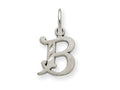 FJC Finejewelers 14k White Gold Bright-cut Initial B Charm