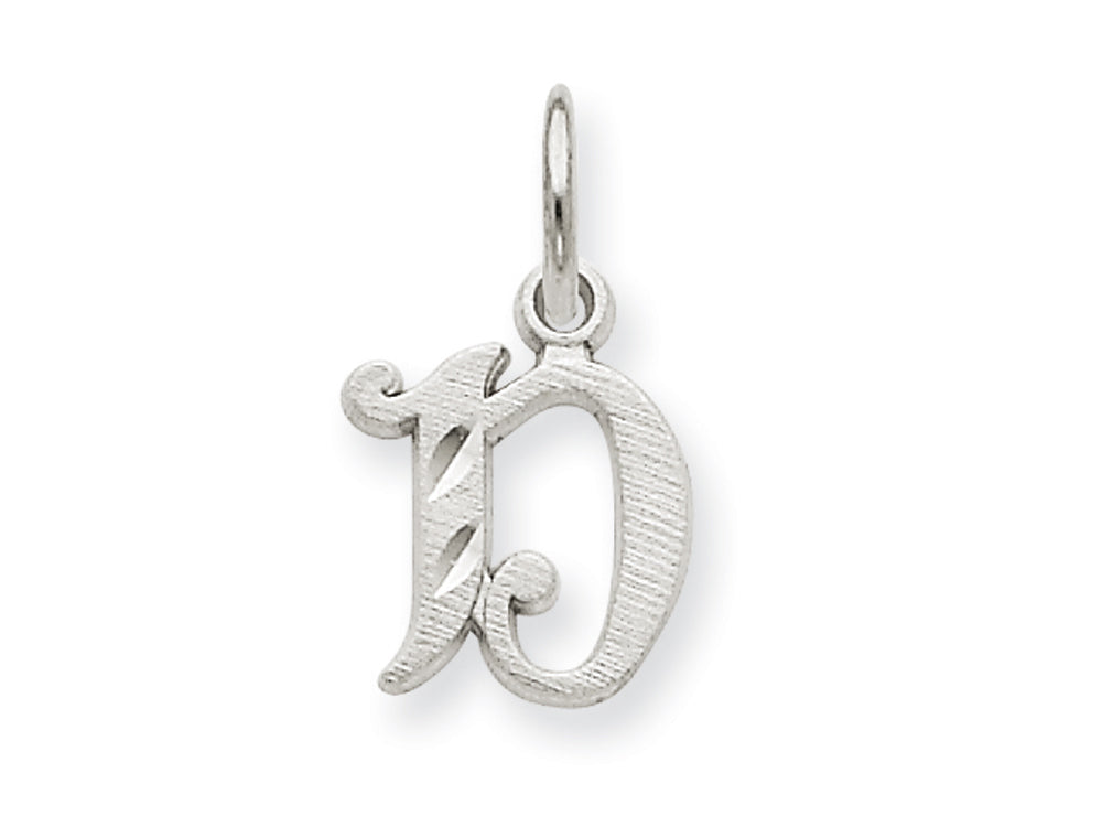 FJC Finejewelers 14k White Gold Bright-cut Initial D Charm