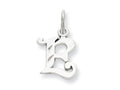 FJC Finejewelers 14k White Gold Bright-cut Initial E Charm