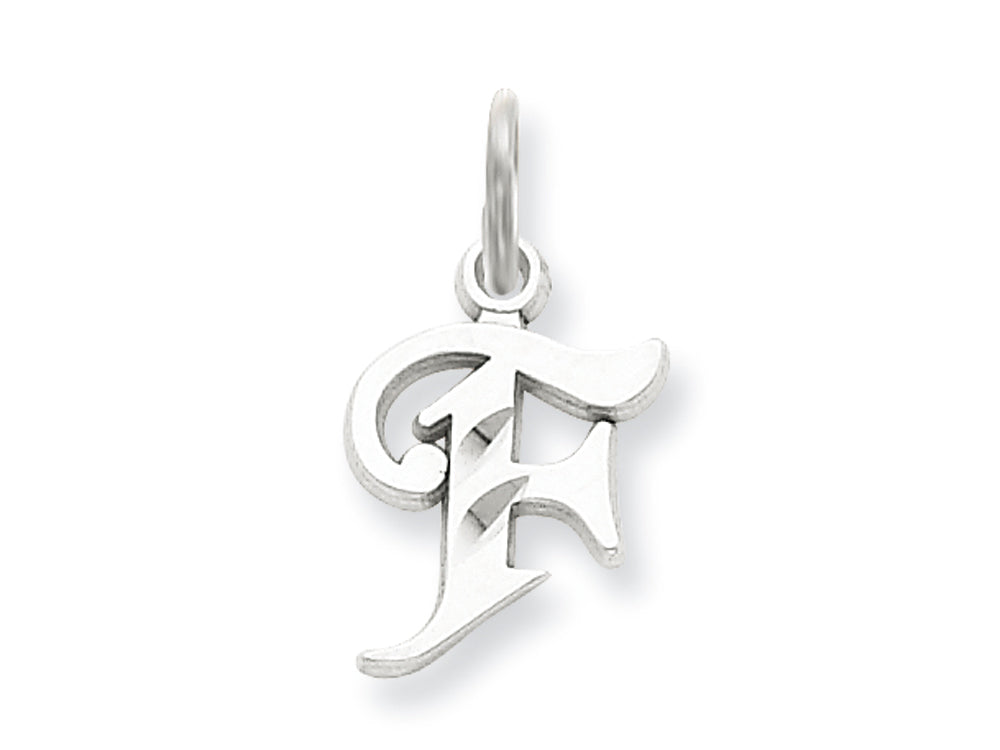 FJC Finejewelers 14k White Gold Bright-cut Initial F Charm