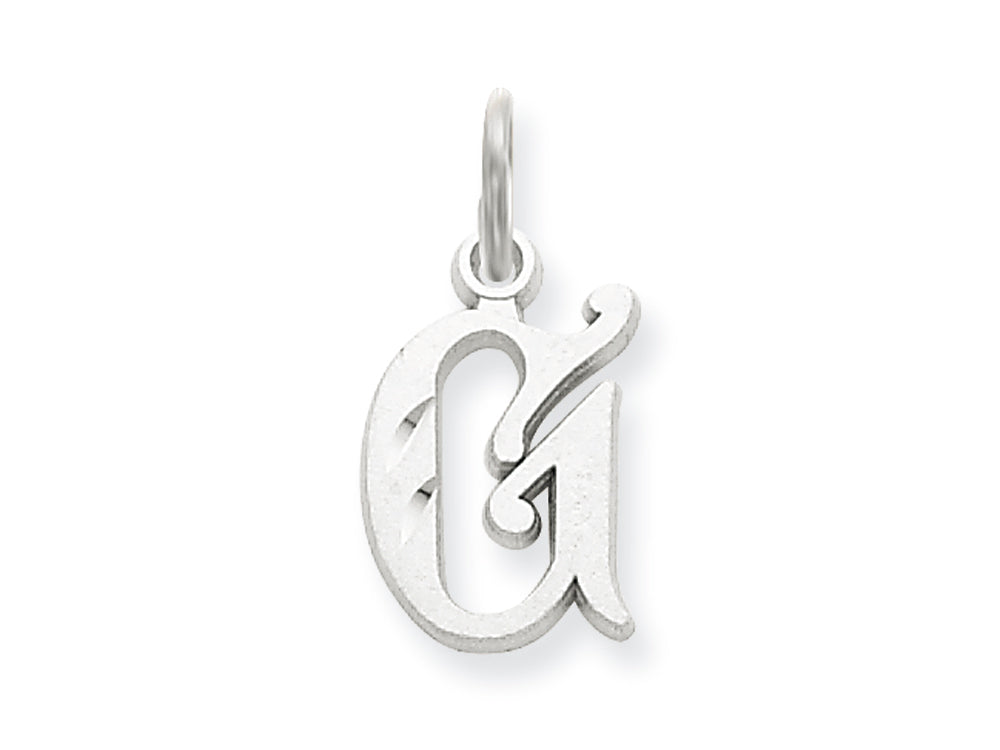 FJC Finejewelers 14k White Gold Bright-cut Initial G Charm