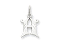 FJC Finejewelers 14k White Gold Bright-cut Initial H Charm