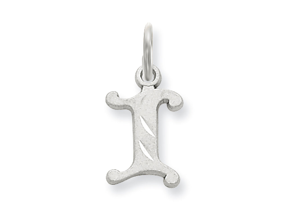 FJC Finejewelers 14k White Gold Bright-cut Initial I Charm