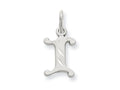 FJC Finejewelers 14k White Gold Bright-cut Initial I Charm