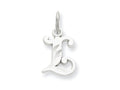 FJC Finejewelers 14k White Gold Bright-cut Initial L Charm