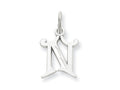 FJC Finejewelers 14k White Gold Bright-cut Initial N Charm
