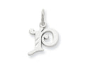 FJC Finejewelers 14k White Gold Bright-cut Initial P Charm