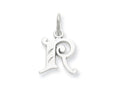 FJC Finejewelers 14k White Gold Bright-cut Initial R Charm