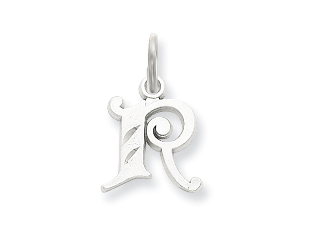 FJC Finejewelers 14k White Gold Bright-cut Initial R Charm