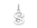 FJC Finejewelers 14k White Gold Bright-cut Initial S Charm