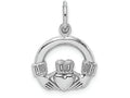 FJC Finejewelers 14k White Gold Polished Claddagh Charm 14 x 20mm