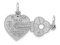 FJC Finejewelers 14k White Gold Key Heart Break-apart Charm