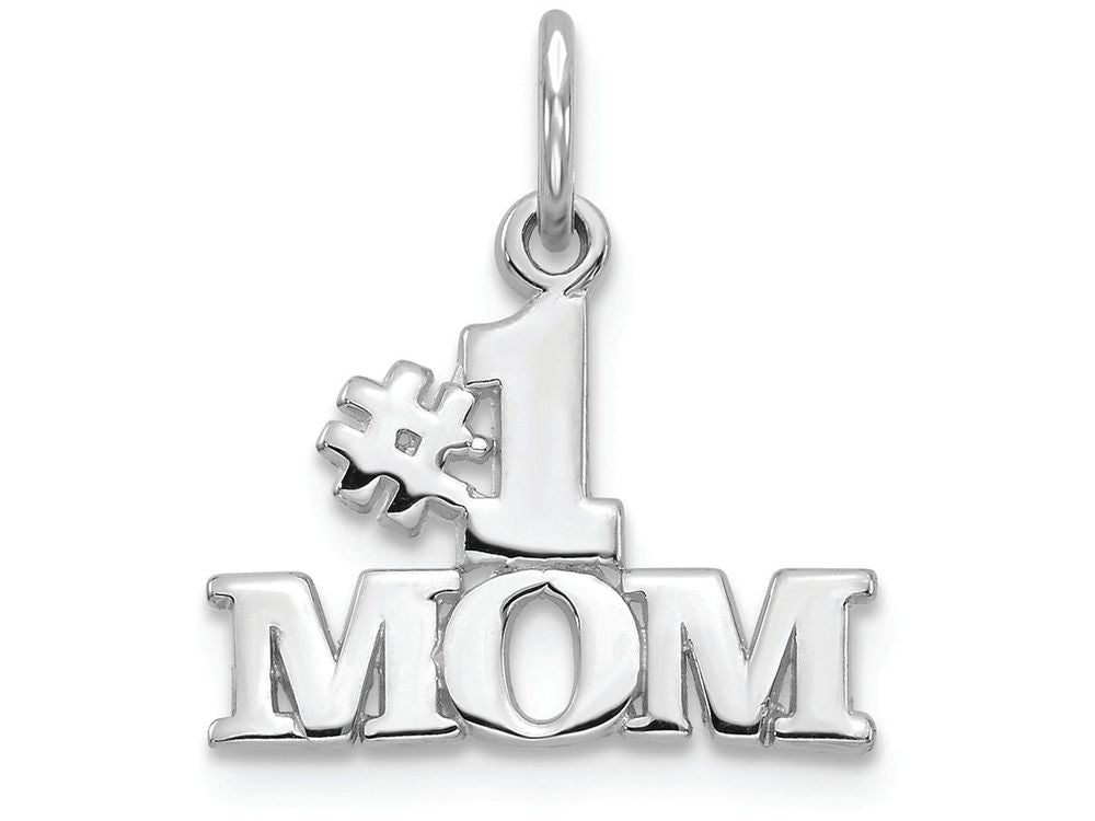 FJC Finejewelers 14k White Gold #1 Mom Charm