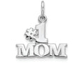 FJC Finejewelers 14k White Gold #1 Mom Charm