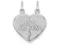 FJC Finejewelers 14k White Gold Best Friend Break-apart Charm