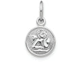 FJC Finejewelers 14k White Gold Small Polished Angel Charm