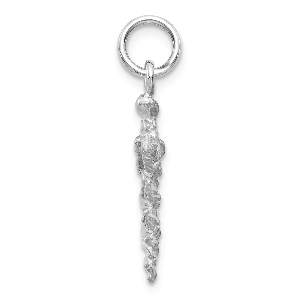 FJC Finejewelers 14k White Gold 3d Caduceus Charm